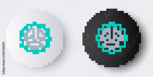 Line Bicycle sprocket crank icon isolated on grey background. Colorful outline concept. Vector