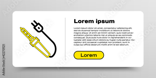 Line Soldering iron icon isolated on white background. Colorful outline concept. Vector