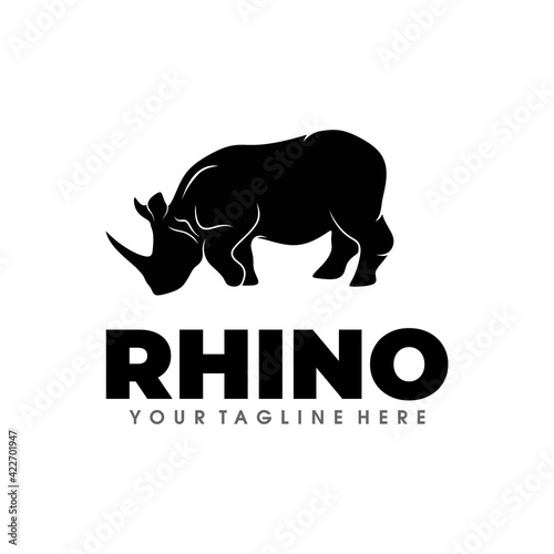 Rhino Logo Design Vector Illustration