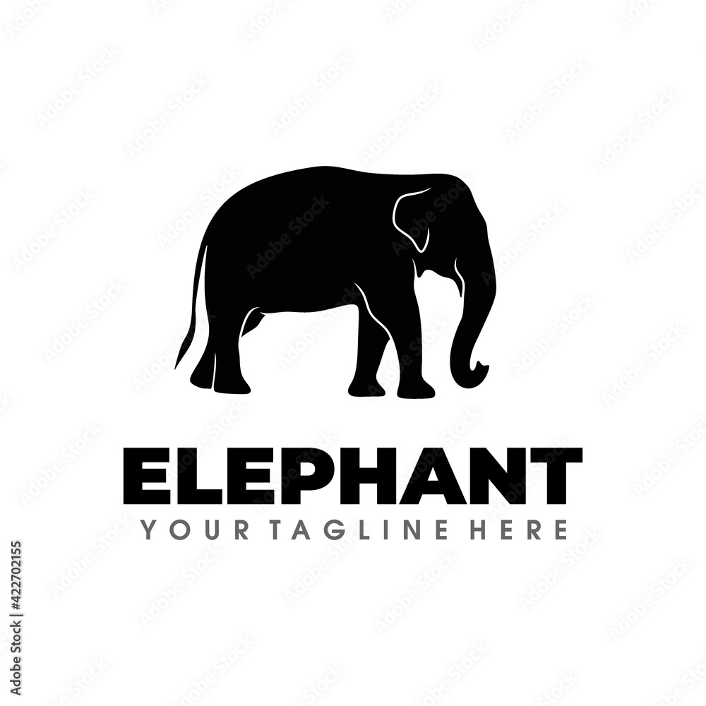 Elephant Logo Design Vector Illustration