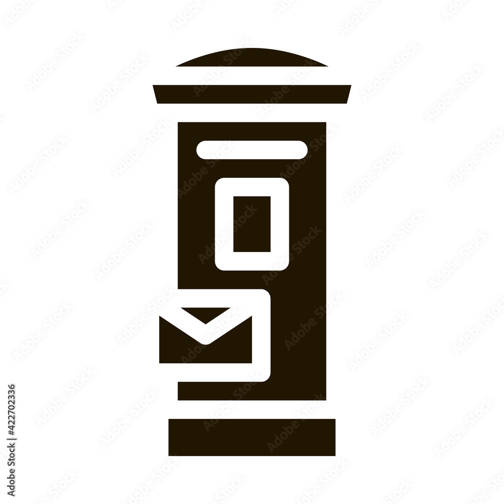 post machine icon Vector Glyph Illustration post machine icon Vector Glyph Illustration