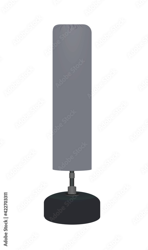 Grey boxing bag. vector illustration Grey boxing bag. vector illustration