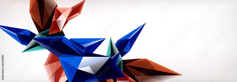 Vector 3d triangles and pyramids abstract background for business or technology presentations, internet posters or web brochure covers Vector 3d triangles and pyramids abstract background for business or technology presentations, internet posters or web brochure covers
