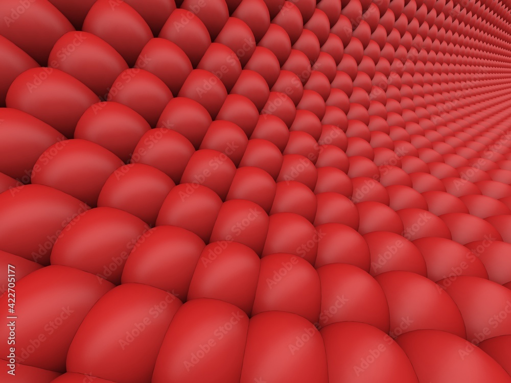 Red shiny spheres design background Red shiny spheres design background