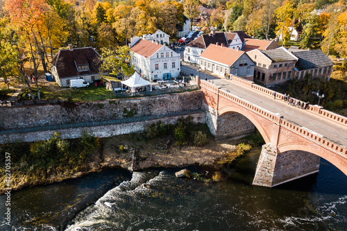 Kuldiga city arerial view, Latvia.