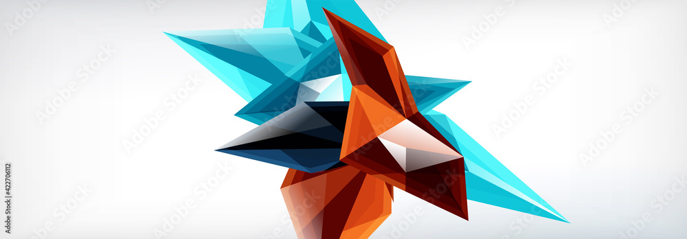 Vector 3d triangles and pyramids abstract background for business or technology presentations, internet posters or web brochure covers Vector 3d triangles and pyramids abstract background for business or technology presentations, internet posters or web brochure covers