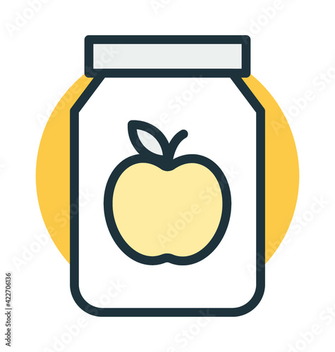 Apple Jam Vector Icon