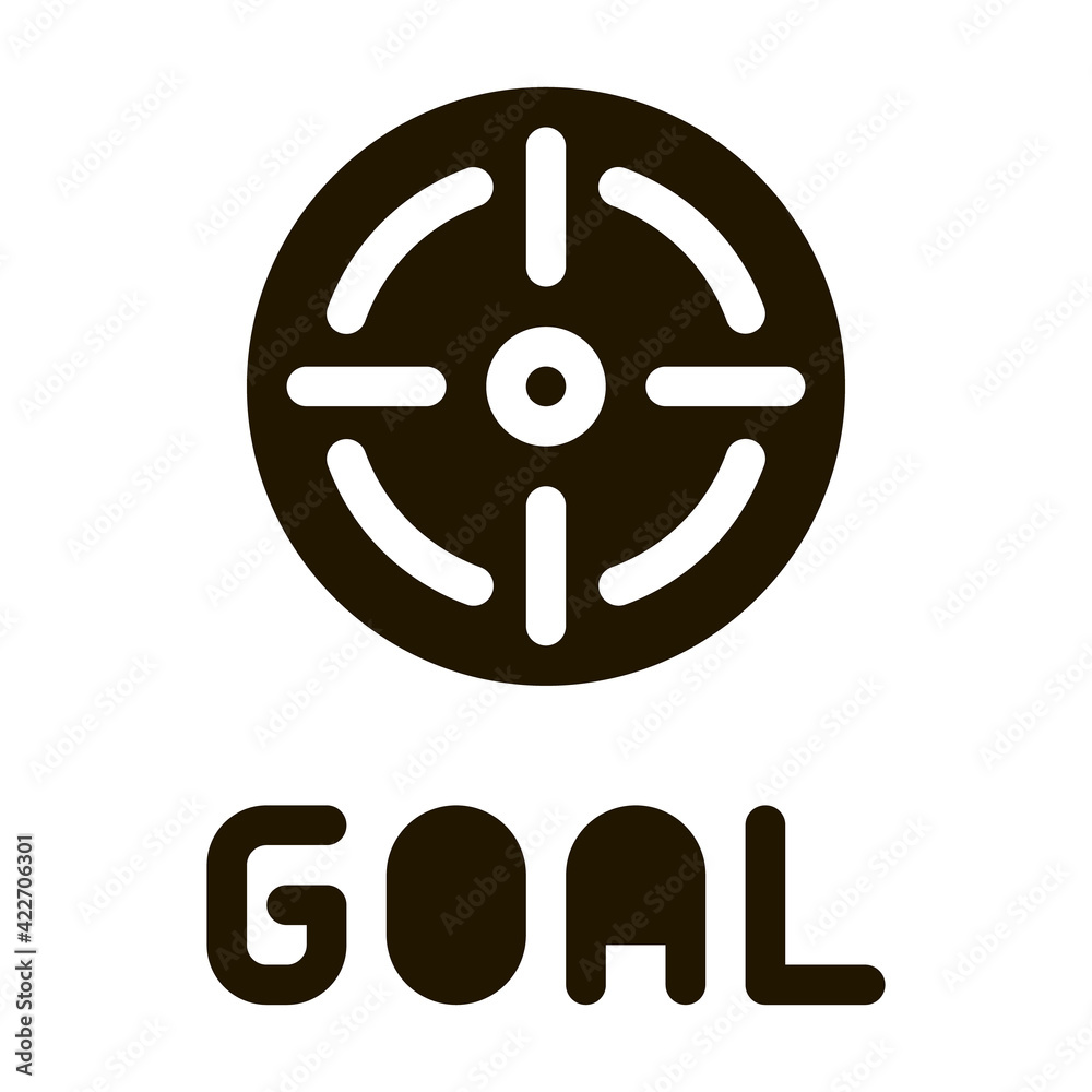 target goal icon Vector Glyph Illustration