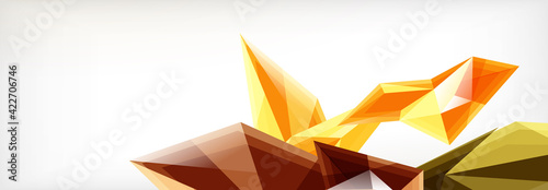 Vector 3d triangles and pyramids abstract background for business or technology presentations, internet posters or web brochure covers
