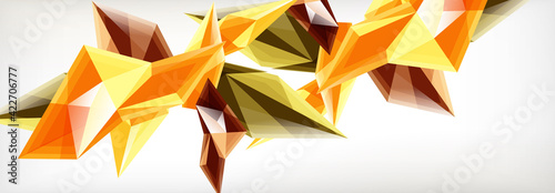 Vector 3d triangles and pyramids abstract background for business or technology presentations, internet posters or web brochure covers