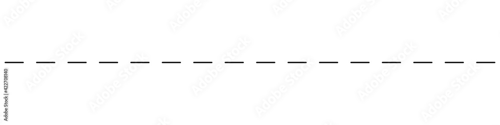 Dotted line isolated on white background. Vector illustration Dotted line isolated on white background. Vector illustration