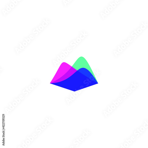 mountain logo design vector