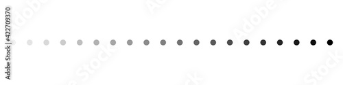 Dotted line isolated on white background. Geometric line for web design. Vector illustration