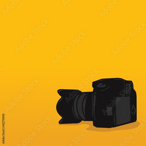 DSLR camera illustration. Photography design concept