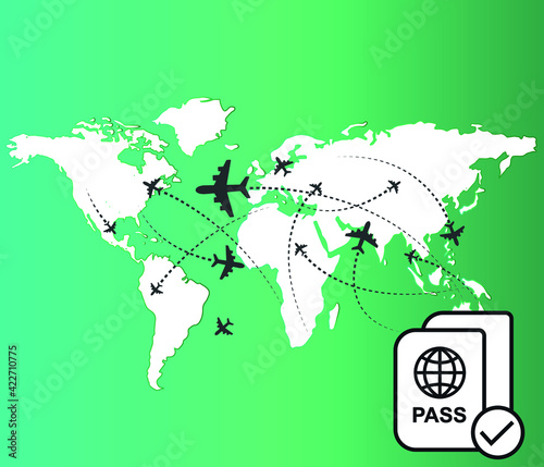 Travel and Tourism background. Buying or booking tickets online. Travel, business flights around the world. flight ticket.
