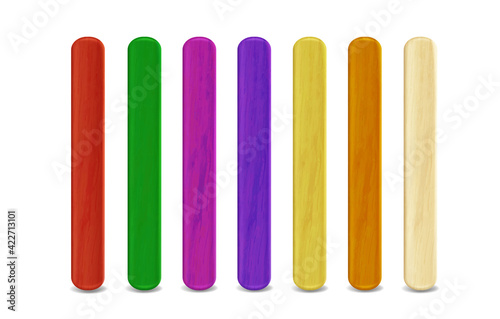 Colored wooden sticks for popsicle, popsticks