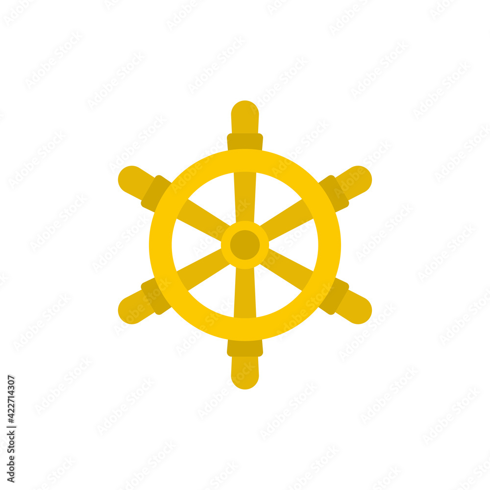 Obraz premium ship steering wheel icon design vector template