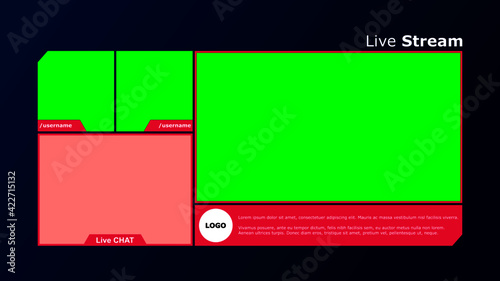 Layout with multiple layer overlay. Background abstract. You can use this like as live streaming, gaming, youtube content, broadcast, meeting online, webinar, seminar and video conference.