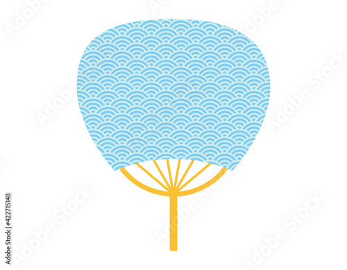 カラフルな団扇のベクターイラスト
