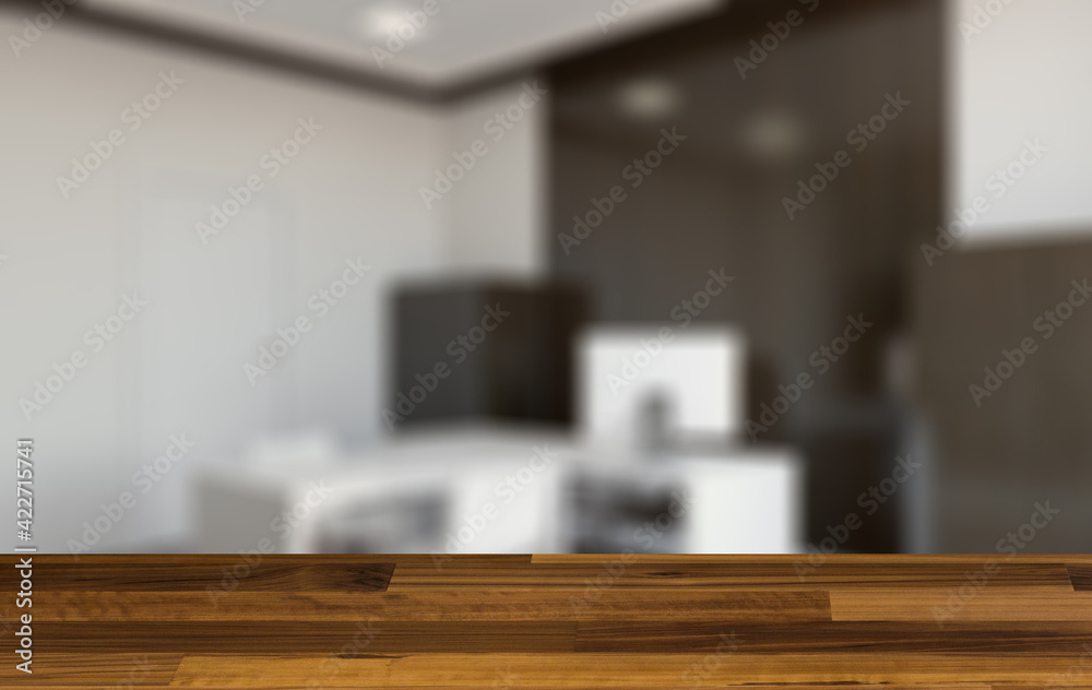 Background with empty table. Flooring. Modern meeting room. 3D rendering. Background with empty table. Flooring. Modern meeting room. 3D rendering.