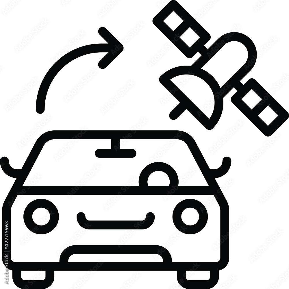 self driving car satellite navigation system Concept, Autopilot network Vector Icon Design, Autonomous driverless vehicle Symbol, Robo car Sign, Automated driving system stock illustration self driving car satellite navigation system Concept, Autopilot network Vector Icon Design, Autonomous driverless vehicle Symbol, Robo car Sign, Automated driving system stock illustration