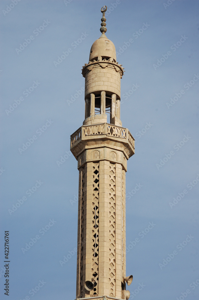 Minaret against the blue sky, egypt Minaret against the blue sky, egypt