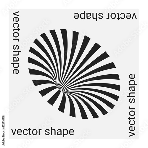 Universal trendy vector geometric shape isolated on grey background