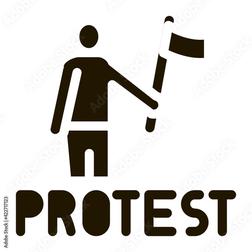person dissident icon Vector Glyph Illustration