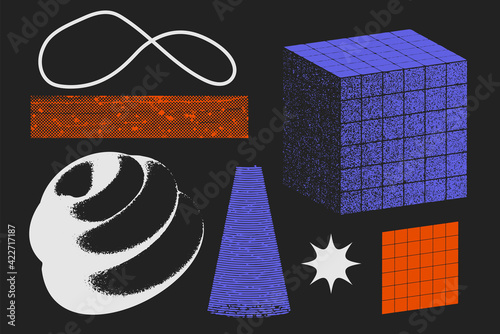 Universal Vector Geometric Shapes Composition