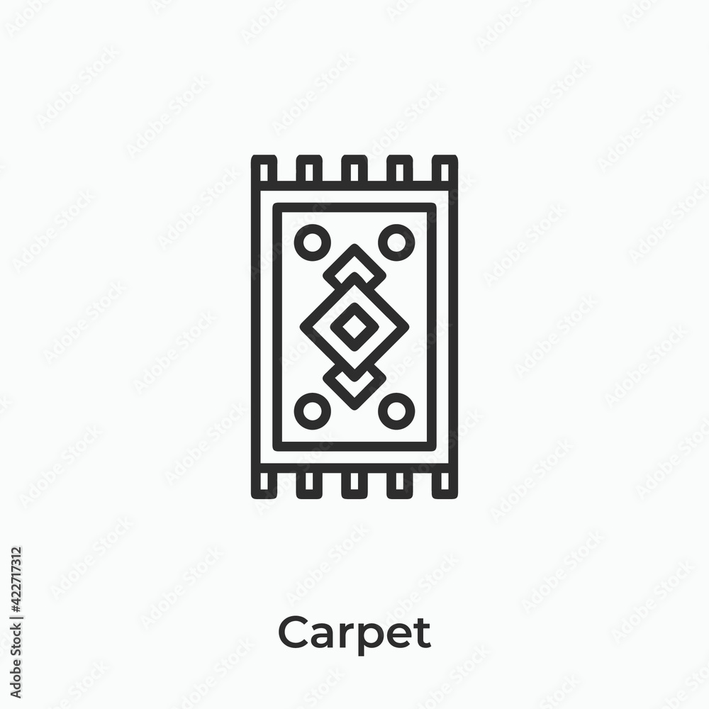 carpet icon vector sign symbol carpet icon vector sign symbol