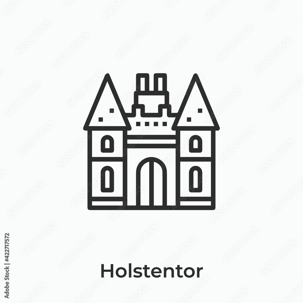 holstentor icon vector sign symbol