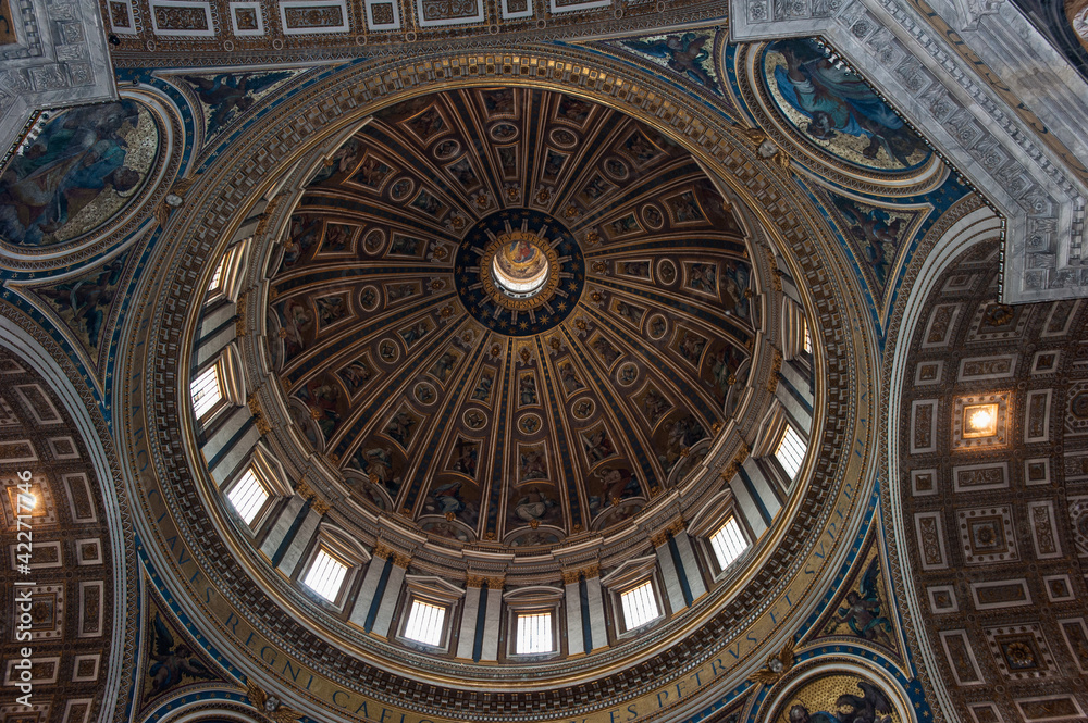 Kuppel im Petersdom in Rom