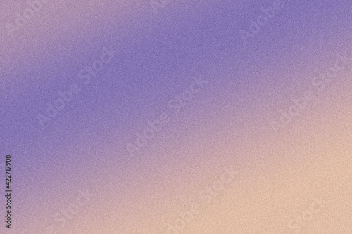 Sunrise, sunset sky. Digital noise gradient. Nostalgia, vintage, retro 70s, 80s style. Abstract lo-fi background. Retrowave, synthwave. Wall, wallpaper, template, print. Purple, pink, beige colors