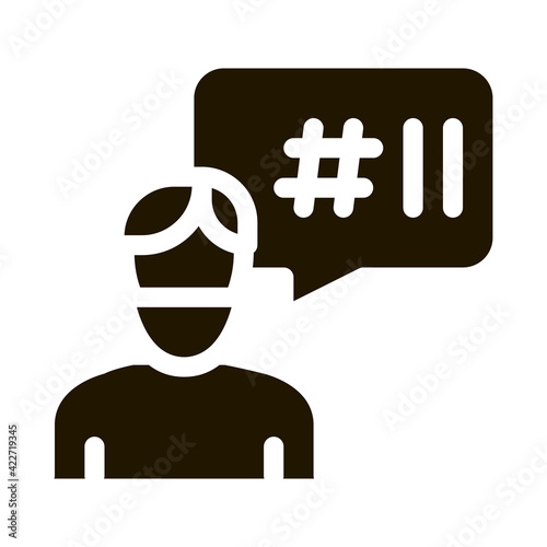 masked man requirements icon Vector Glyph Illustration