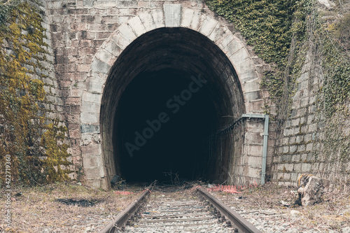 abandoned railway station and bridge 