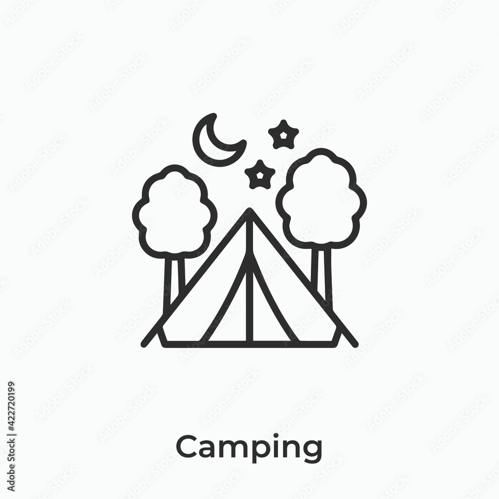 camping icon vector sign symbol
