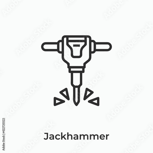 jackhammer icon vector sign symbol