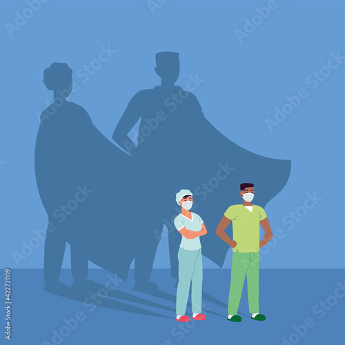 nurses heroes shadows