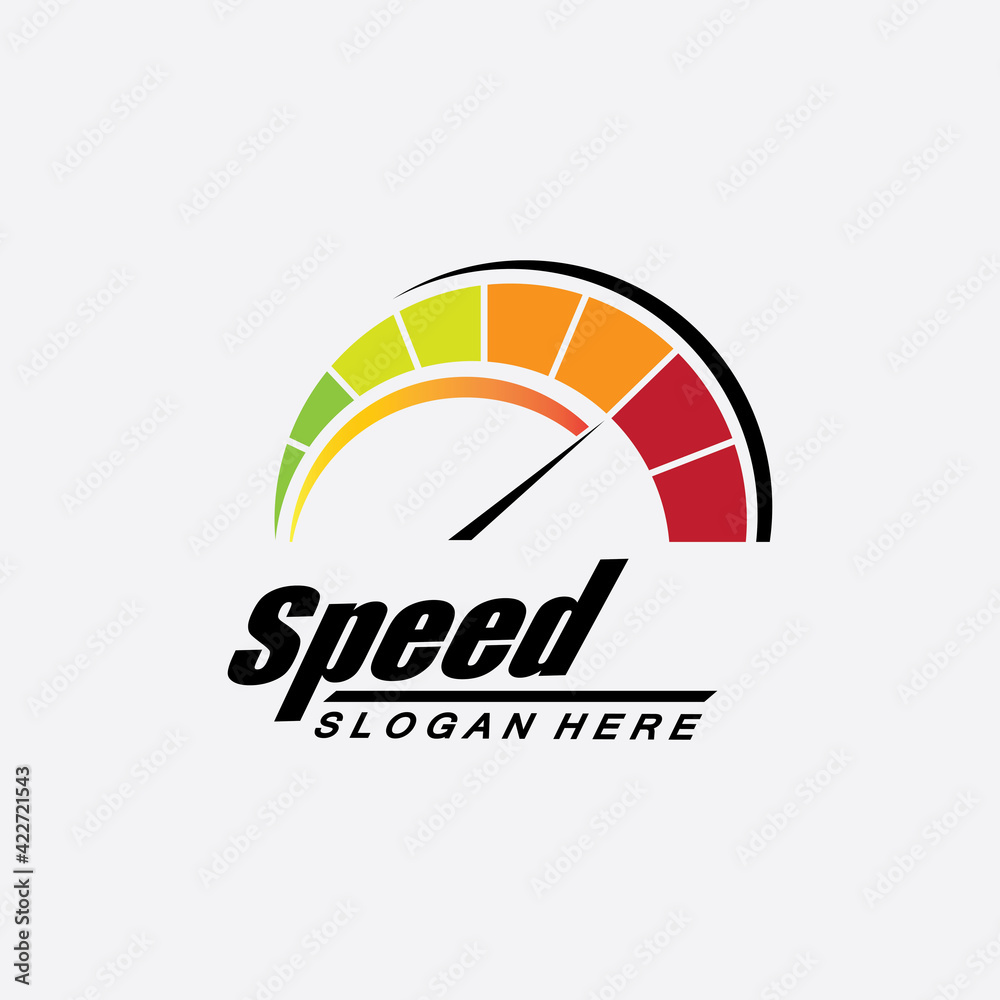 Speed logo design, silhouette speedometer symbol icon vector,speed Auto car Logo Template vector illustration icon design