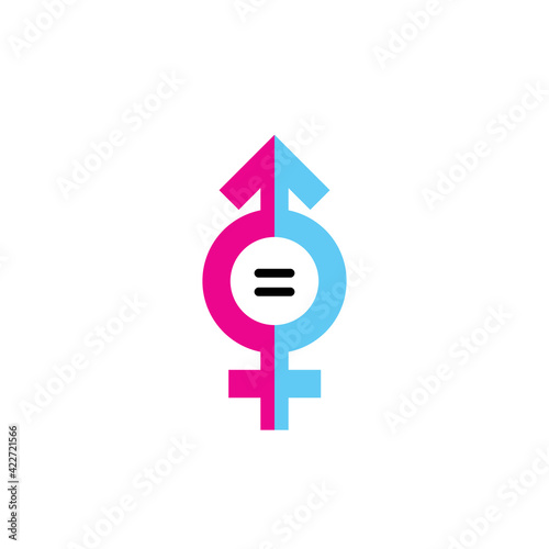 Gender Equality Icon, Sex Vector Symbol, Female and Male Sign