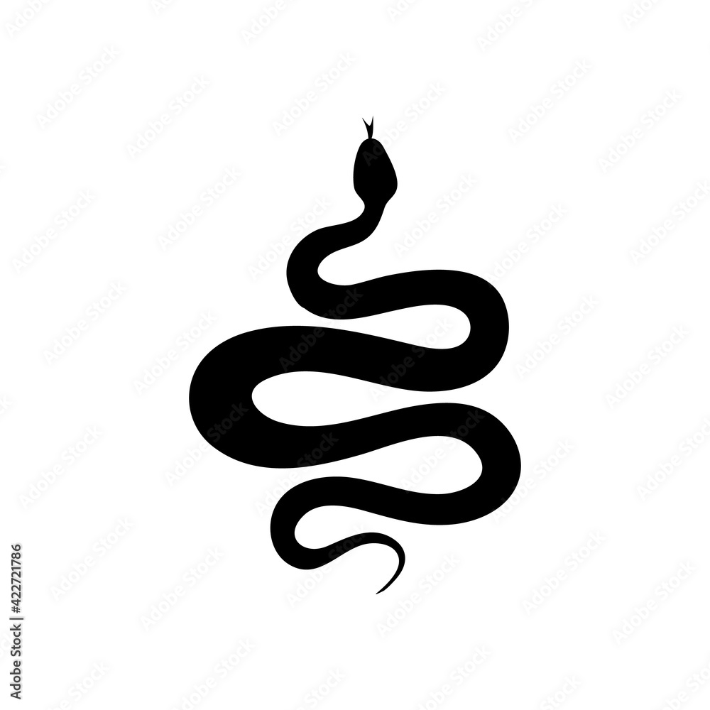 Obraz premium Snake Vector Icon, Viper Symbol, Serpent Sign
