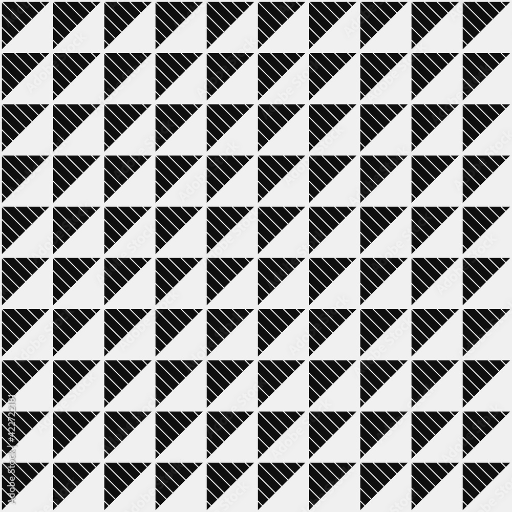Triangles Pattern. Seamless Striped Triangles Pattern.
