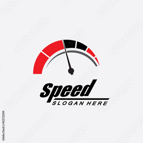 Speed logo design, silhouette speedometer symbol icon vector,speed Auto car Logo Template vector illustration icon design