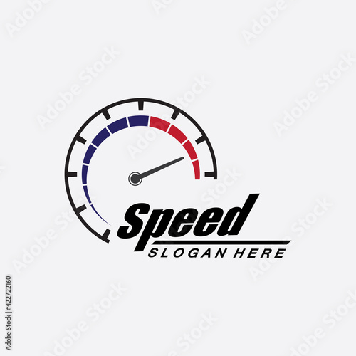 Speed logo design, silhouette speedometer symbol icon vector,speed Auto car Logo Template vector illustration icon design