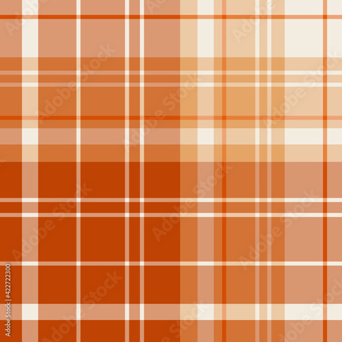 Seamless pattern in autumn orange colors for plaid, fabric, textile, clothes, tablecloth and other things. Vector image.