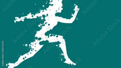 silhouette femme course à pied