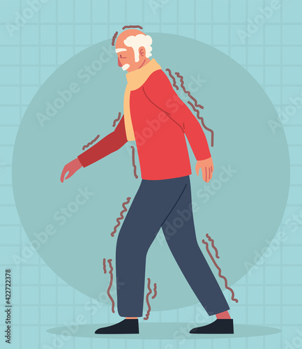 man tremor parkinson