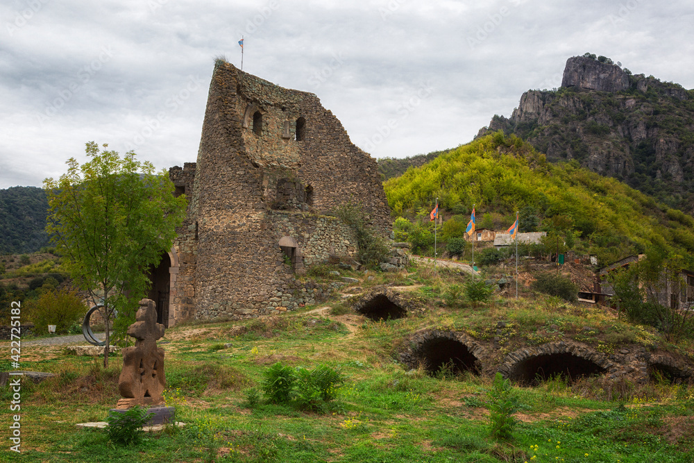 View of ancient monastery Akhtala, Armenia