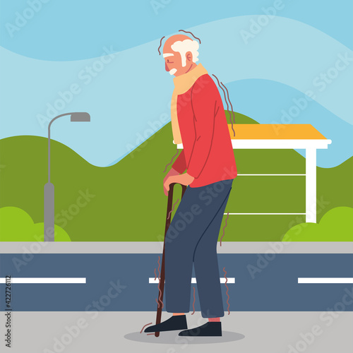 old man parkinson