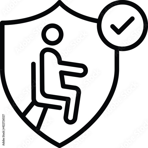 Self driving car Insurance Concept,  Regulation and Legislation Vector Icon Design, Autonomous driverless vehicle Symbol, Robo car Sign, Automated driving system stock illustration